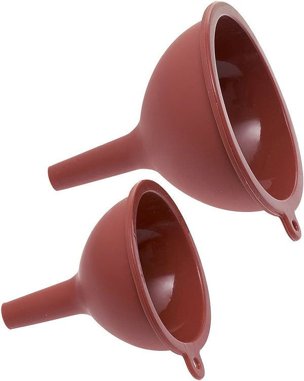 Set 2 Pcs Funnel Silicone Red