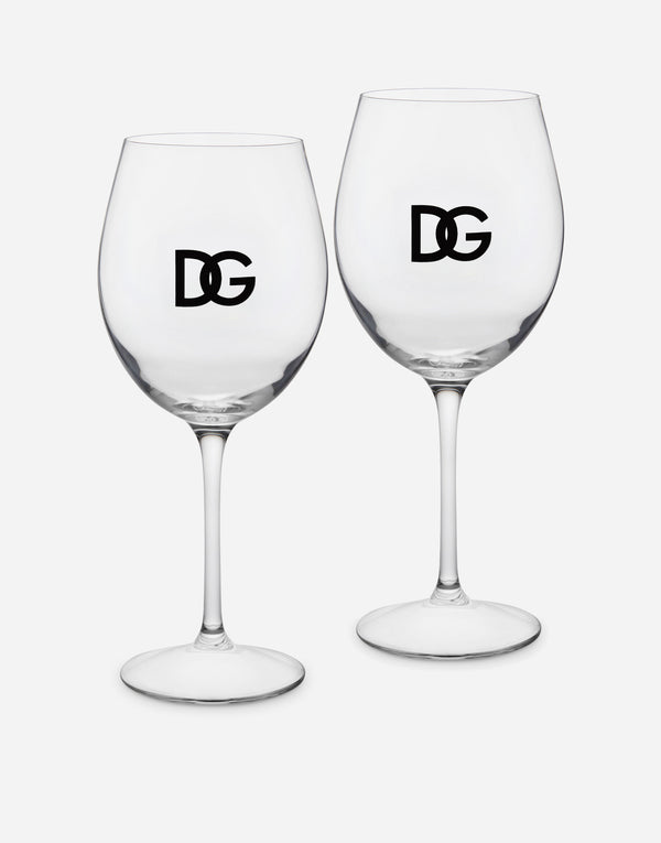 DG Logo Set 2 Wine Glasses