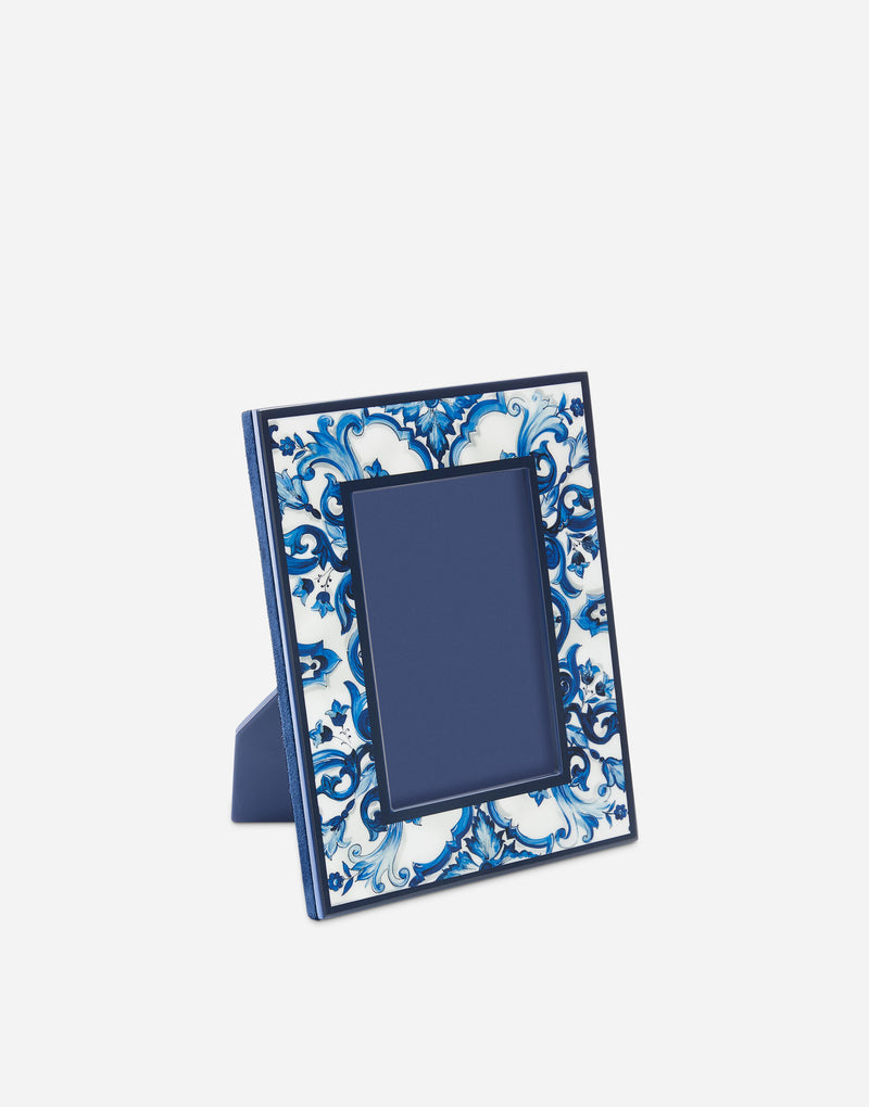 Mediterranean Blue Lacquered Wood Frame