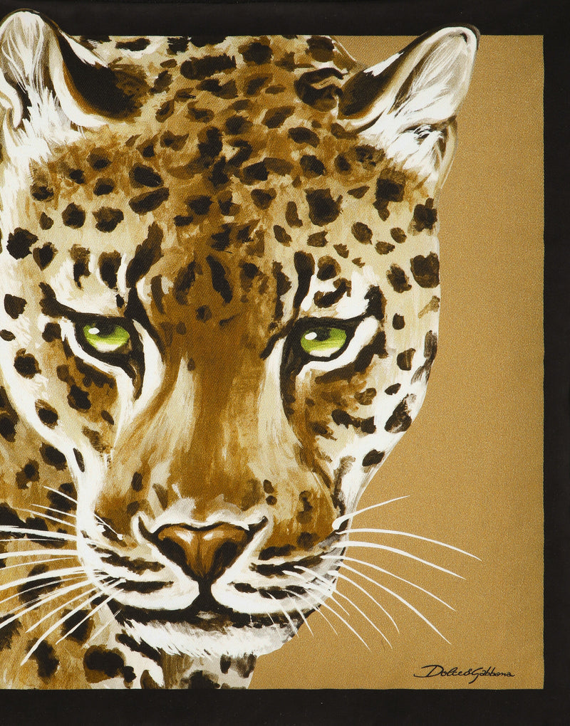 Small Canvas Leopard Cushion