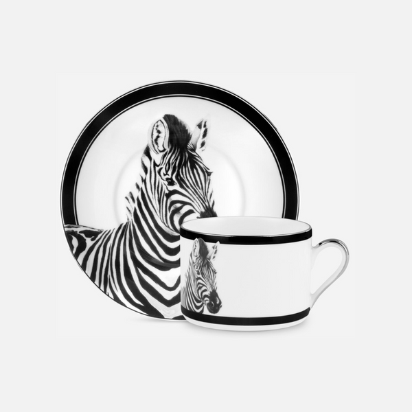 Zebra Teacup and Saucerbusto