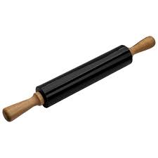 Rolling Pin 44cm Wood Silicone Black