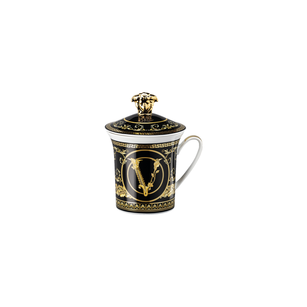 Virtus Gala Black Mug with lid