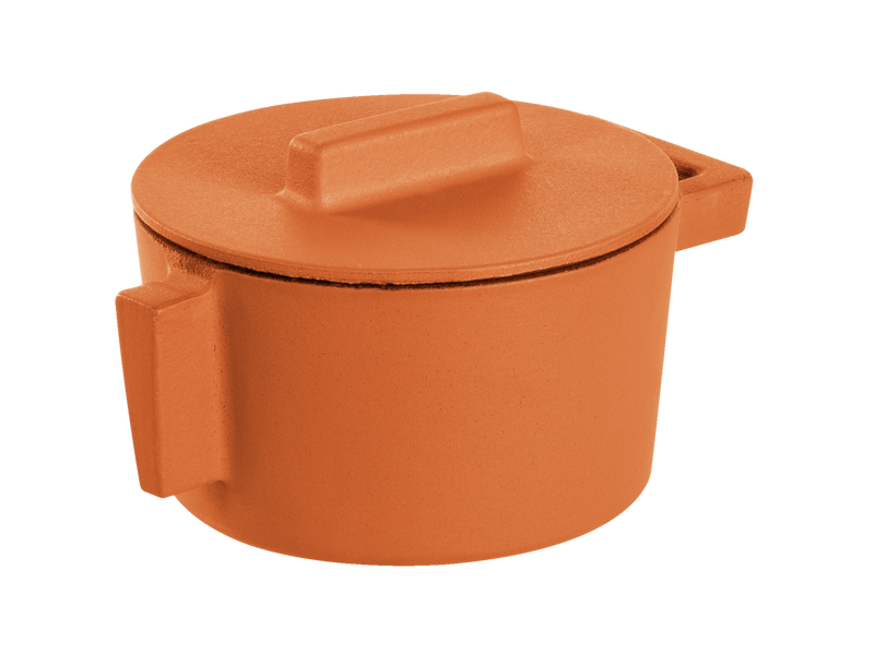 Saucepot 10cm with Lid Terra Cotto Cast Iron Curry
