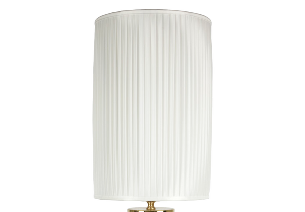 Cylindrical pleated lampshade white