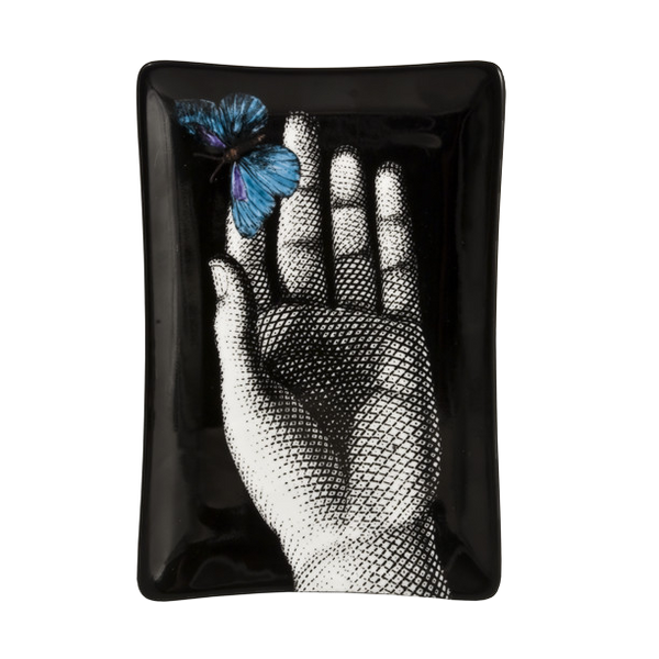 Rectangular ashtray Mano blue butterfly Fornasetti pour L'Eclaireur