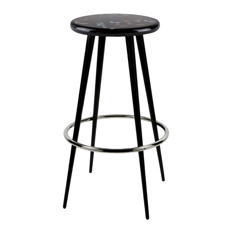 Bar stool Farfalle colour/black