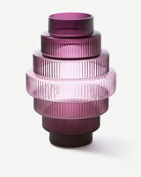 Steps Vase - L Dark purple