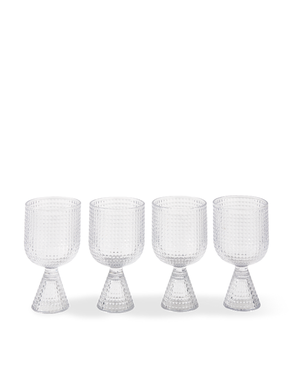 Wine Glasses Rooftop Clear Set 4