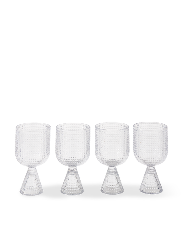 Wine Glasses Rooftop Clear Set 4