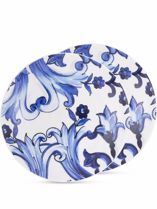 SET 2 BREAD PLATES  FIORE  - MEDITERRANEAN BLUE