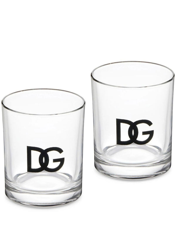 SET 2 WATER GLASSES - DG LOGO