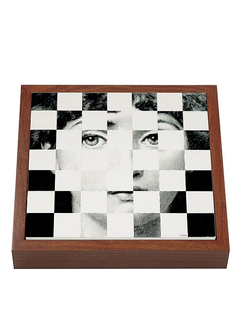 Chess board Viso briarwood black/white