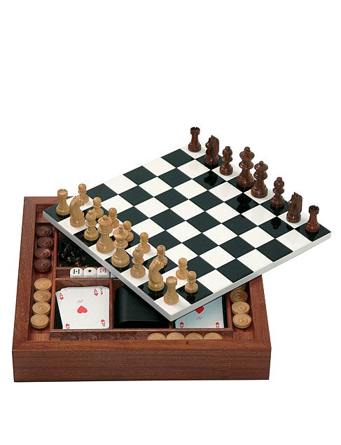 Chess board Viso briarwood black/white