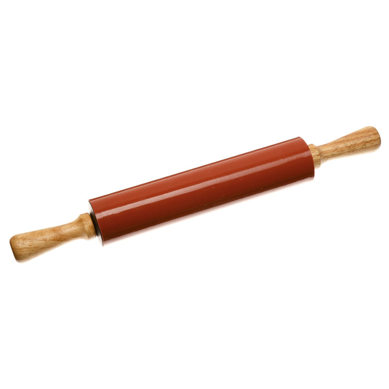 Rolling Pin Cm 44 Wood Silicone Red