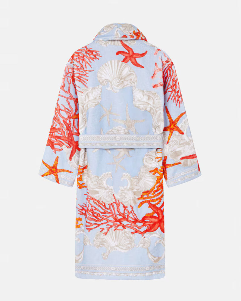 BATHROBE BAROCCO DE LA MER  HYDRANGEA CORAL BONE
