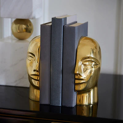 Brass Atlas Bookend Set