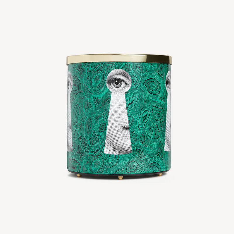 Paper basket Serratura on malachite