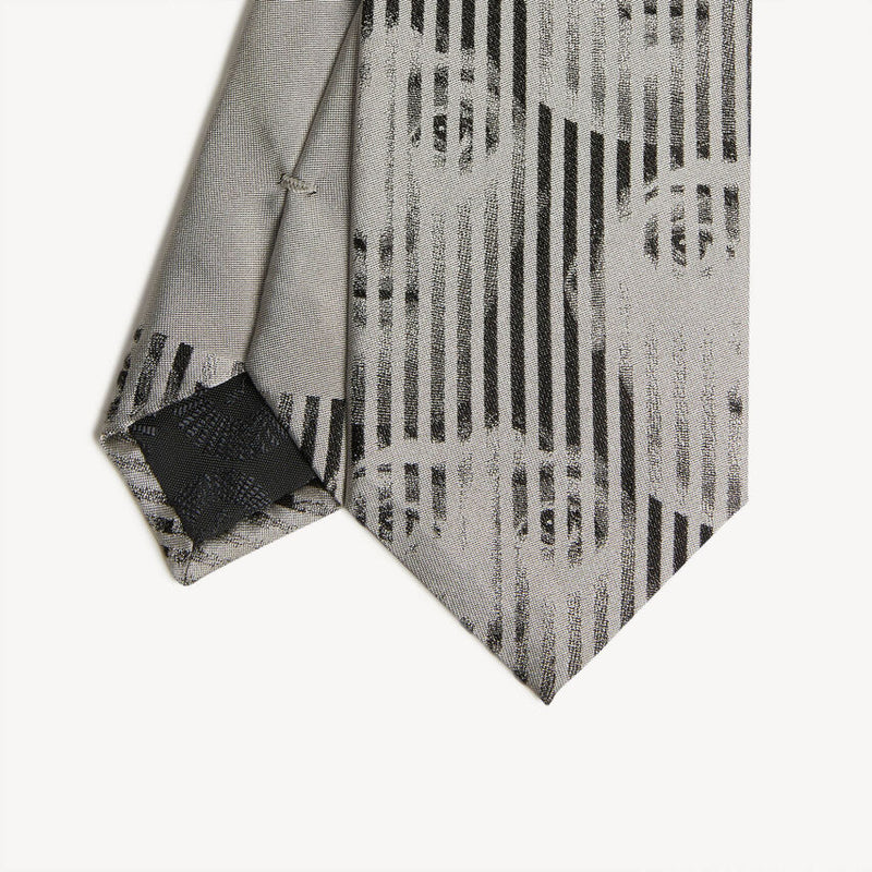 Tie Tema e Variazioni n.34 black/white (7 cm)