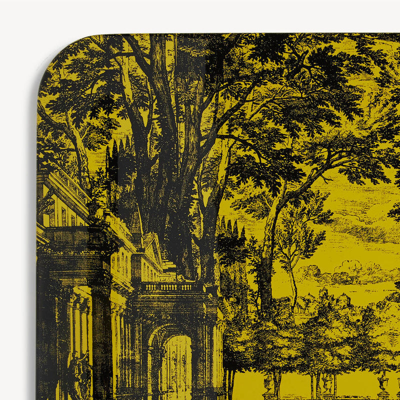 Tray 48x60 Giardino Settecentesco black/yellow