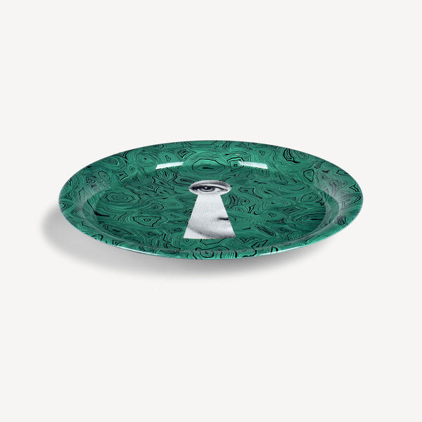 Tray Serratura on Malachite green