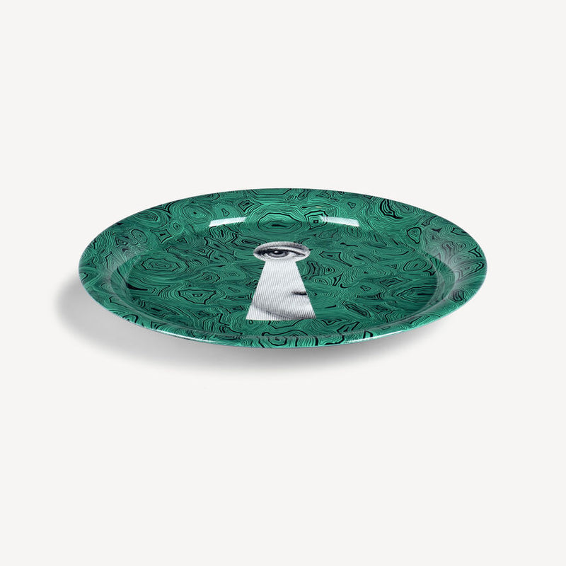 Tray Serratura on Malachite green