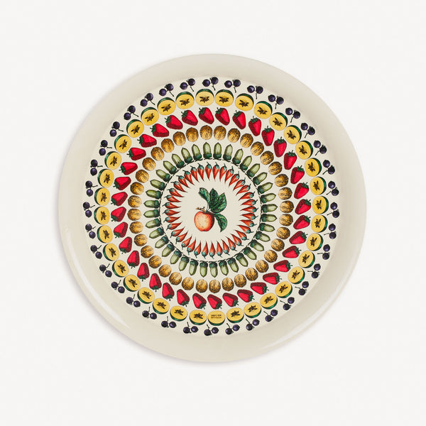 Tray diam.60 Giostra di Frutta color on ivory