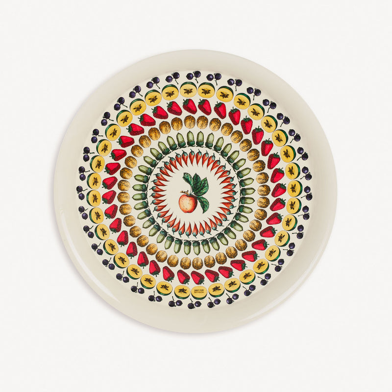 Tray diam.60 Giostra di Frutta color on ivory