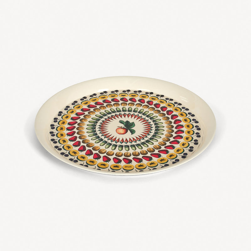 Tray diam.60 Giostra di Frutta color on ivory