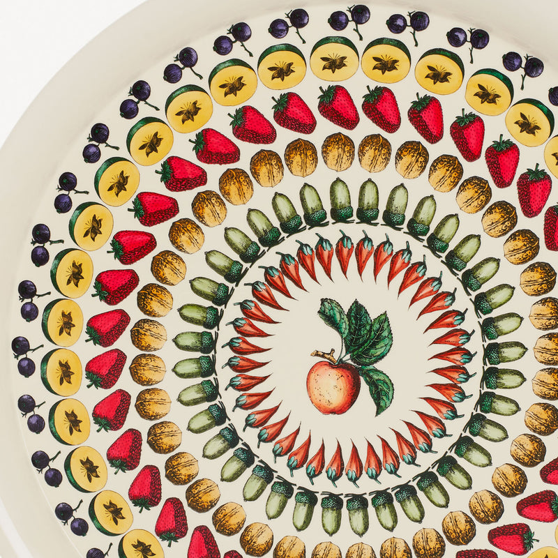 Tray diam.60 Giostra di Frutta color on ivory