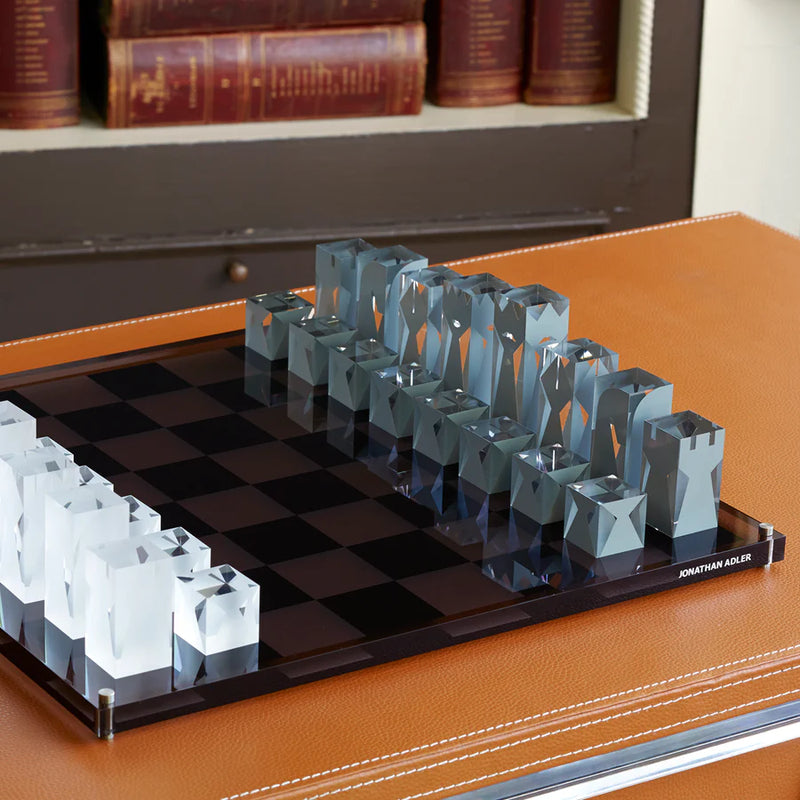 ACRYLIC CHESS SET SMOKE