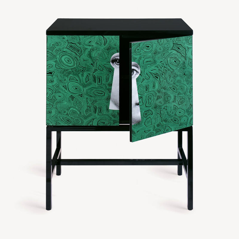 Raised Small Cabinet Serratura on Malachite