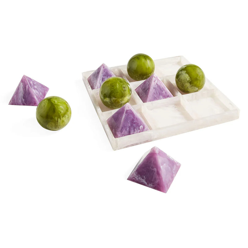 MUSTIQUE TIC TAC TOE SET - PURPLE/GREEN