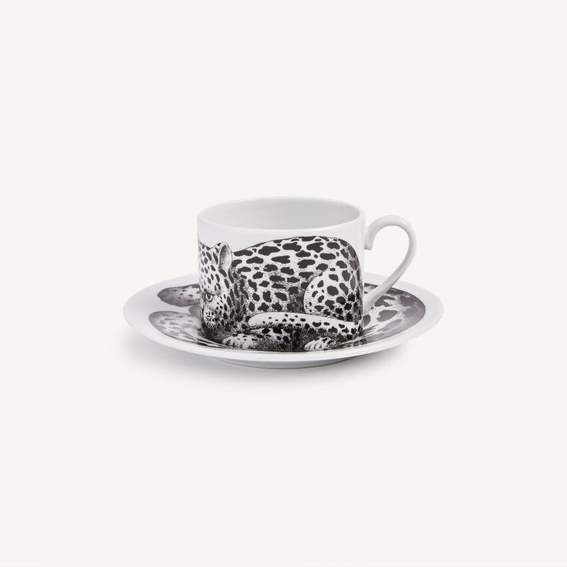 Tea Cup High Fidelity Leopardato Skin Black/White