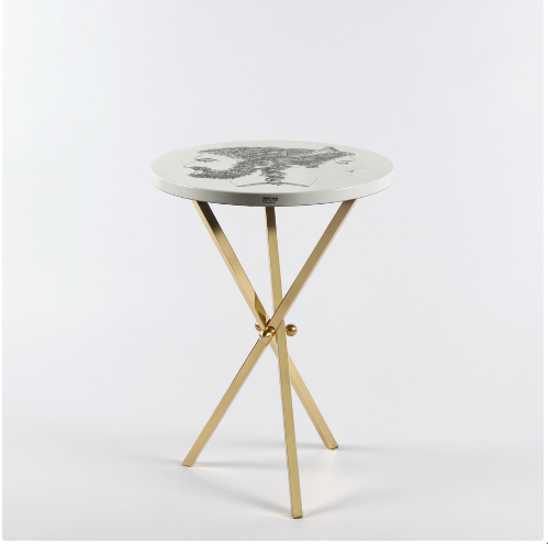Small Table Giano Bifronte Brass Tripod Base