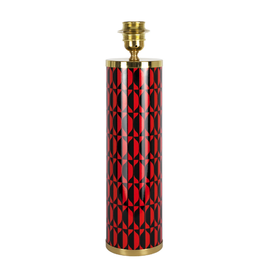 Cylindrical Lamp Base Losanghe Red/Black