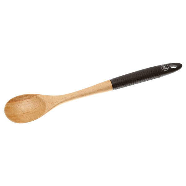 Basting Spoon 35cm Wood Black Silicone