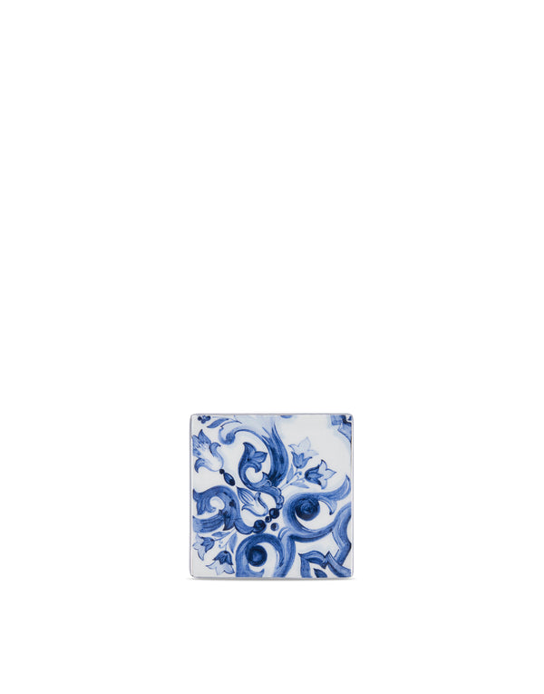 SQUARE COASTER  SMALL  - MEDITERRANEAN BLUE