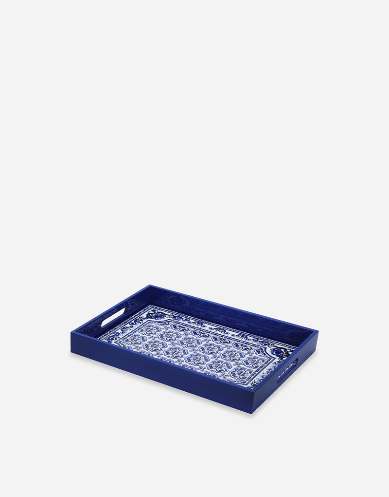 Mediterranean Blue Rectangular Tray