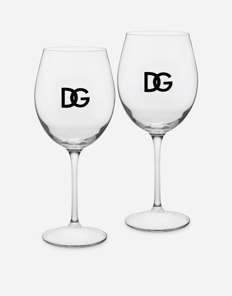 DG Logo Set 2 Wine Glasses