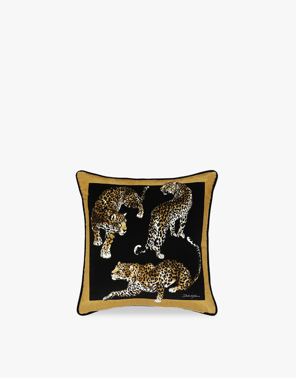 Small Velvet Leopard Cushion