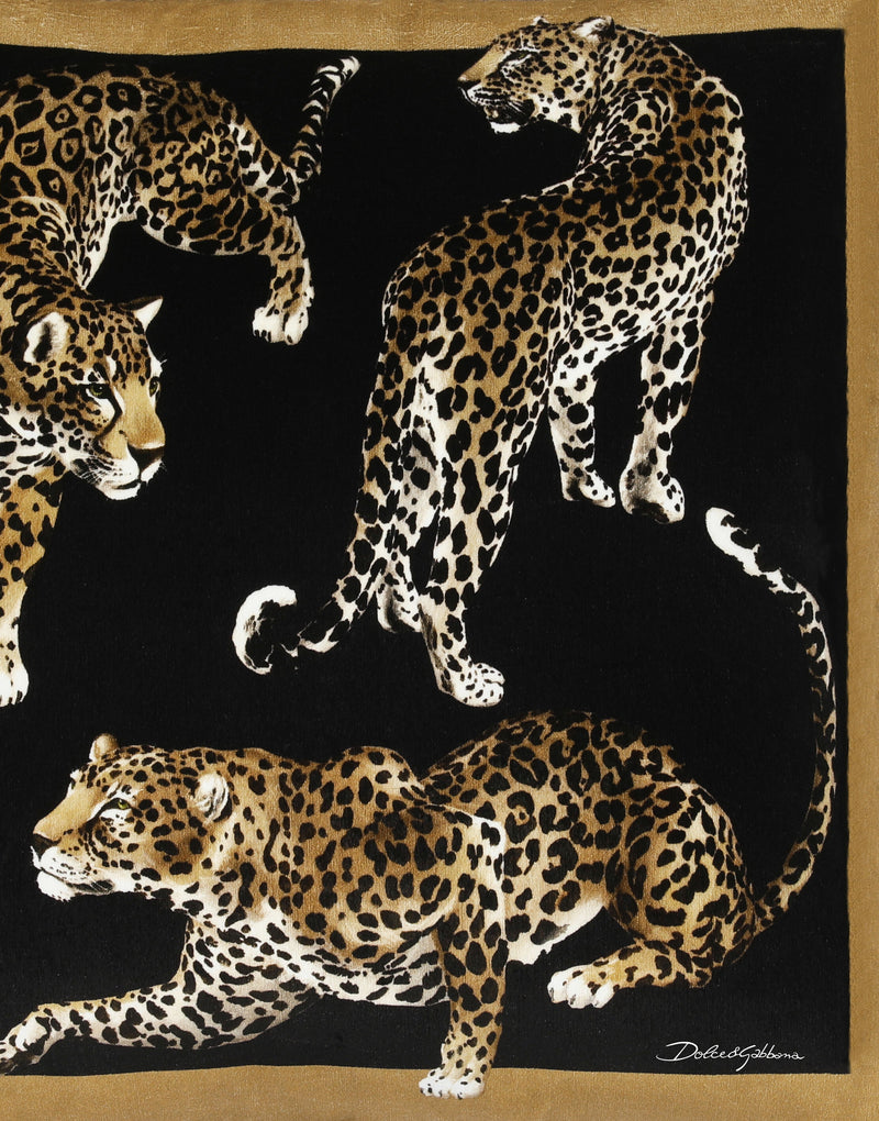 Small Velvet Leopard Cushion