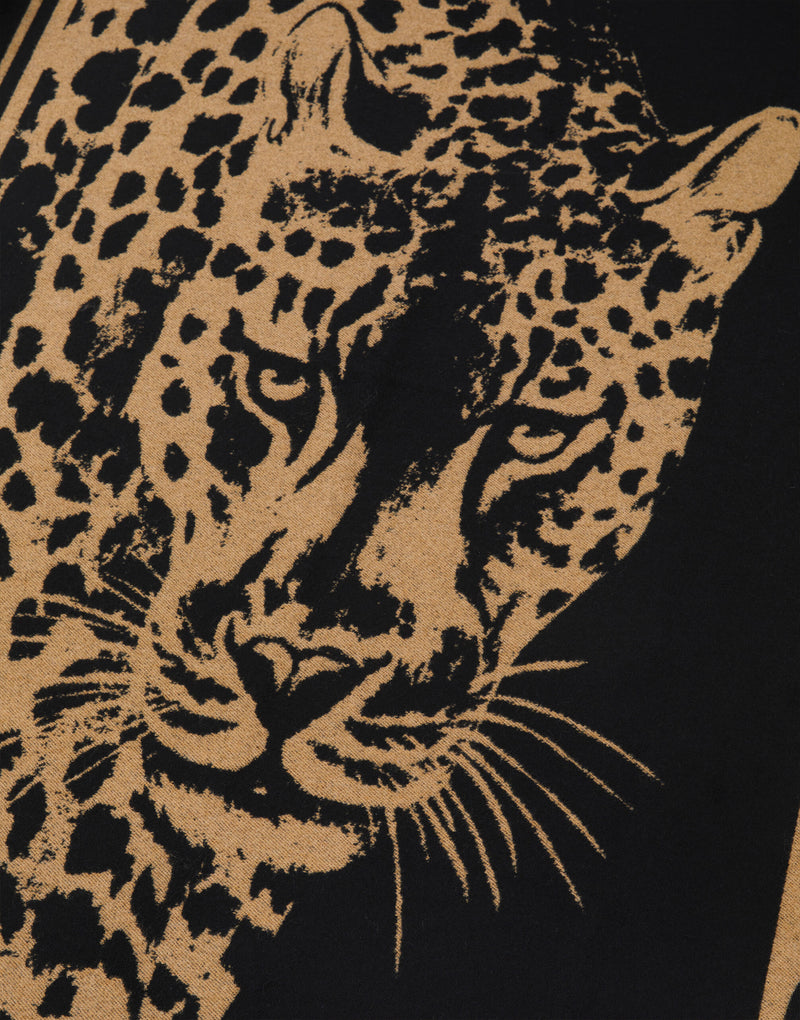 Cashmere Jacquard Leopard Blanket