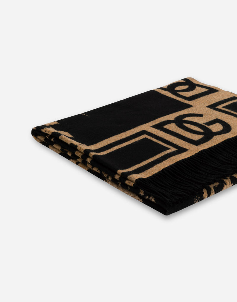 Cashmere Jacquard Leopard Blanket