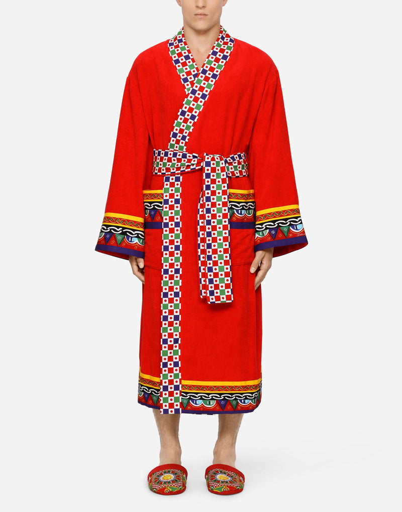 Red Carretto Bathrobe with Band