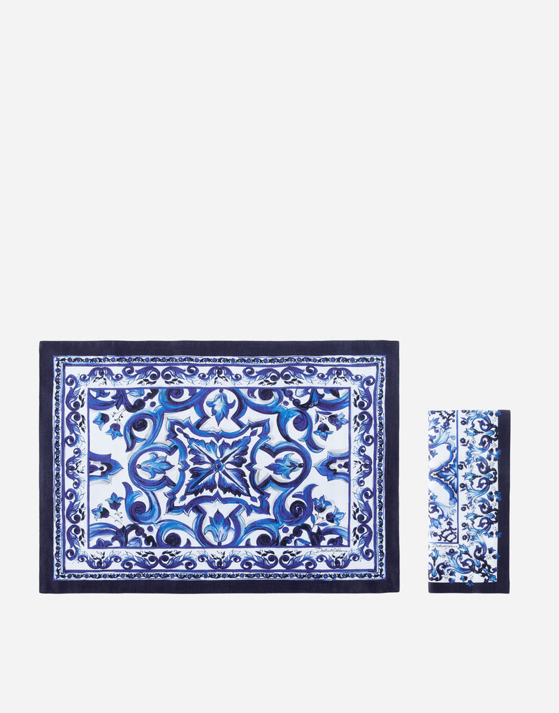 Mediterranean Blue Placemat and Napkin Set