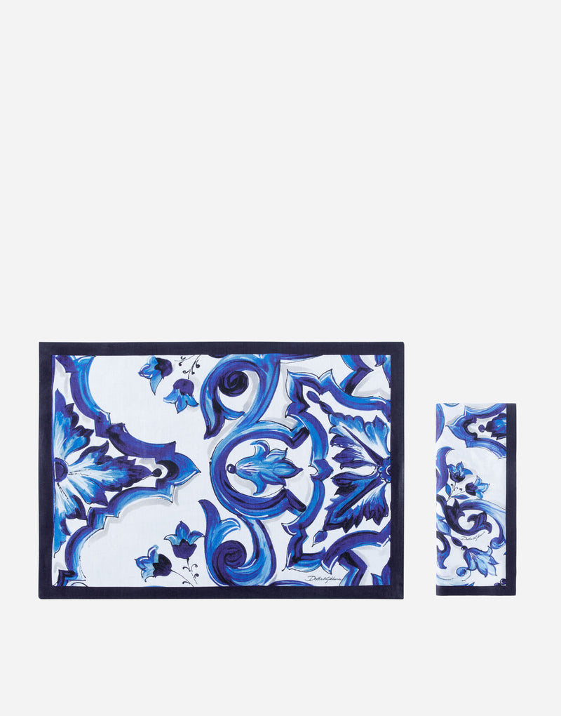 Mediterranean Blue Placemat and Napkin Set