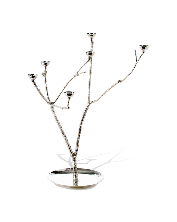 Twiggy Candle Holder - L Silver