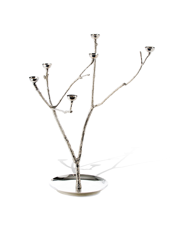 Twiggy Candle Holder - L Silver