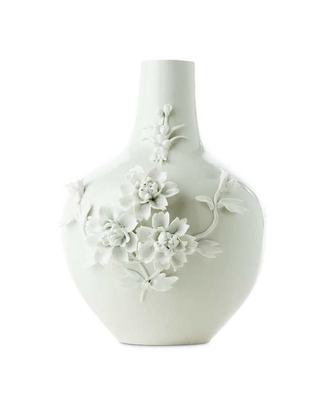 3D Rose vase White